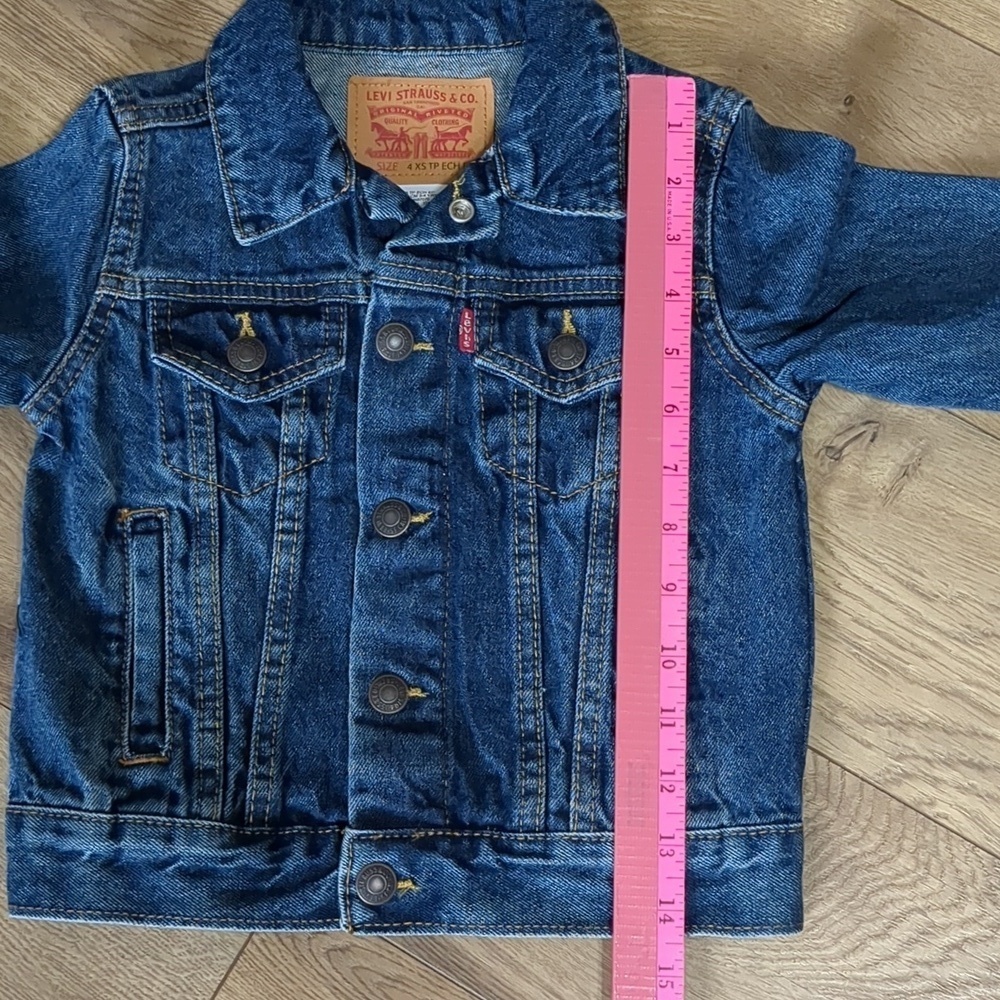 TRUCKER DENIM JACKET TODDLER GIRLS SIZE 4 NWT - Picture 5 of 8